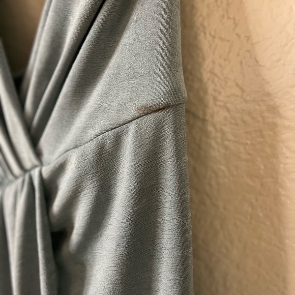 Dreamy Date Sage Blue Surplice Midi Dress - Picture 8 of 8